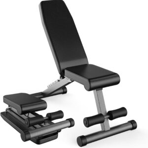 5-in-1 Weight Bench, Adjustable & Foldable for Bench Press, Strength Training and Full Body Workout. Perfect for Dumbbell Sets or an Adjustable Dumbbell Set in Your Home Gym.