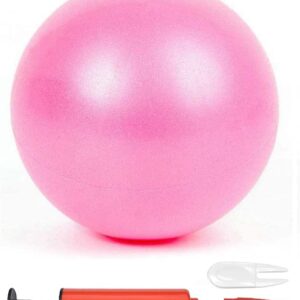 Mini Pilates 6 inch Exercise Ball for Yoga,Small Pilates Core Training and Physical Therapy, Improves Balance Home & Gym & Office with Pump